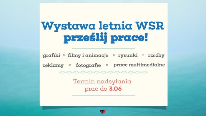 Wystawa letnia Słuchaczy WSR 2015 - czekamy na Wasze prace do 3 czerwca!