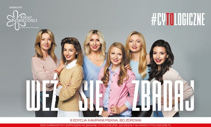Weź się zbadaj - Warszawska Szkoła Reklamy na inauguracji kampanii Kwiatu Kobiecości. 3-4 lutego 2018 r. 