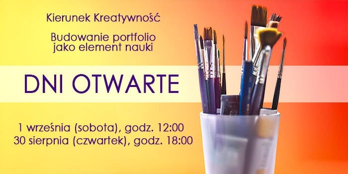 Dni Otwarte Warszawskiej Szkoły Reklamy - Kierunek kreatywność. 30 sierpnia 2018 oraz 1 września 2018 r. 