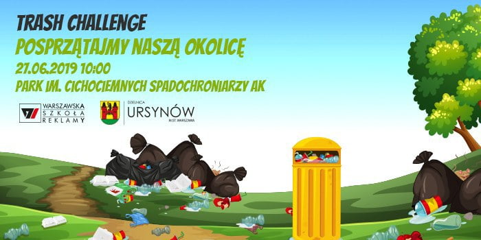 Trash challenge Warszawskiej Szkoły Reklamy. 27 czerwca 2019 r. 