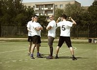 Piłkarska GRA O TRON - mecz STUDENCI VS WYKŁADOWCY. Fot. Ola Sobocińska. 15 czerwca 2019 r. 