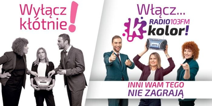 Warszawska Szkoła Reklamy realizuje kampanię dla Radia Kolor.