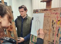 Zdjęcia z warsztatów rysunkowych u Aleksandra Konarzewskiego I 2026 r. - fot. Grzegorz Rusinek