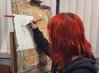 Zdjęcia z warsztatów rysunkowych u Aleksandra Konarzewskiego I 2026 r. - fot. Grzegorz Rusinek