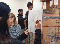 Zdjęcia z warsztatów rysunkowych u Aleksandra Konarzewskiego I 2026 r. - fot. Grzegorz Rusinek